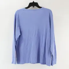 Great Northwest Women's 1X Periwinkle Waffle Knit Long Sleeve Top