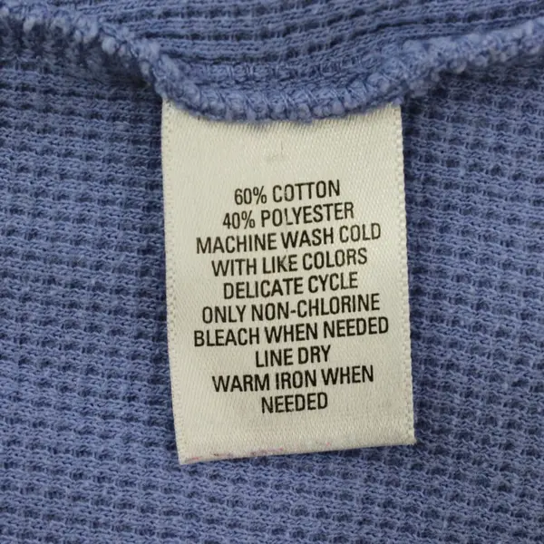 Great Northwest Women's 1X Periwinkle Waffle Knit Long Sleeve Top