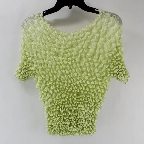 Magic Scarf Women's Popcorn Shirt Pale Lime Green XL-4X