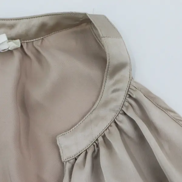 Nicole Miller Women's XL Beige Satin-Feel Sleeveless Top