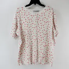 Cabin Creek Women's 2X Ribbed Pajama Top Pink Blue Floral Sleepwear