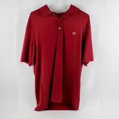 Oxford Golf Super Dry Coolmax Red Short Sleeve Polo Shirt Mens Size S
