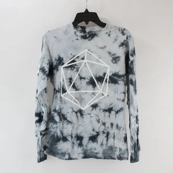Gildan Odesza Hammer Men's Small Gray Tie-Dye Long Sleeve T-Shirt