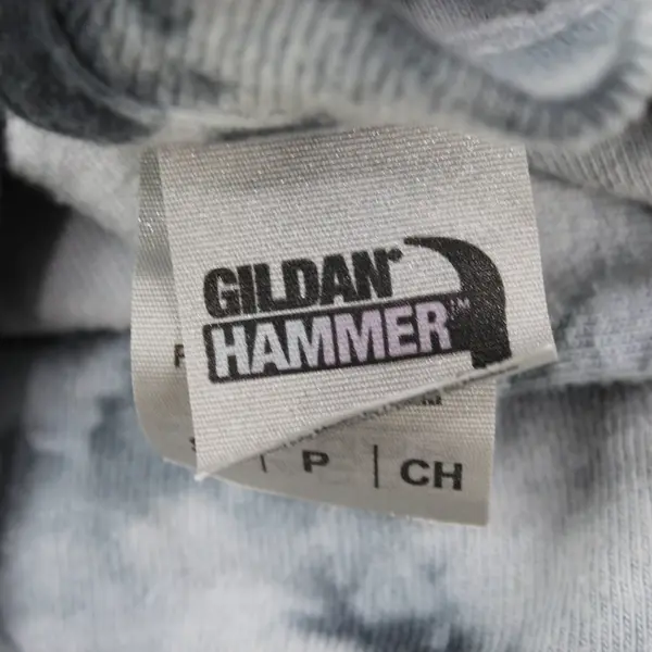Gildan Odesza Hammer Men's Small Gray Tie-Dye Long Sleeve T-Shirt
