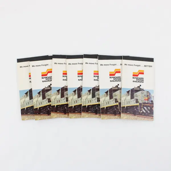 Lot of 7 Seaboard System Railroad Notepads Railroadiana Paper Collectible