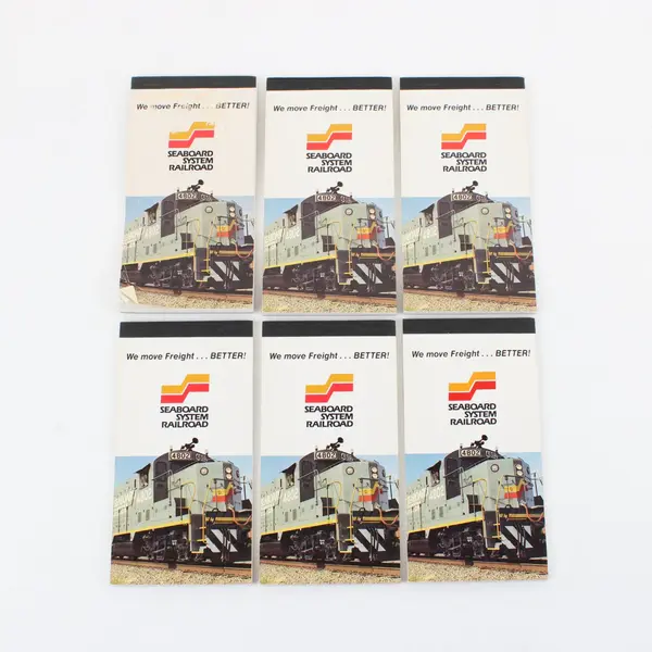 Lot of 6 Seaboard System Railroad Notepads Railroadiana Paper Ephemera