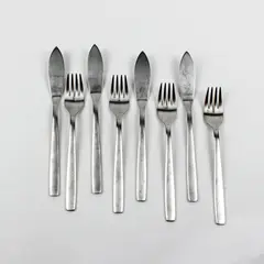 Lot of 8 WMF Cromargan Forks & Knives 4x 7" Forks 4x 8" Knives