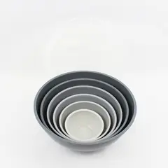 Unbranded Nesting Mixing Bowls Assortment with Lids Grey White