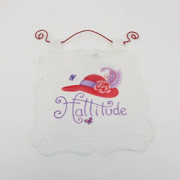 Heritage Lace Hattitude Red Hat Lady Wall Hanging Applique 8x9