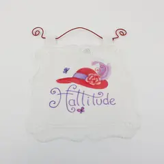 Heritage Lace Hattitude Red Hat Lady Wall Hanging Applique 8x9