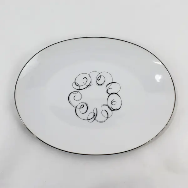 Vintage Style House "Rhythm" 14" Oval Meat Serving Platter ~Japan