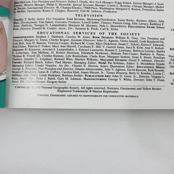 National Geographic Magazine January 1993 Vol 183 #1 Double Supplement Dinosaurs