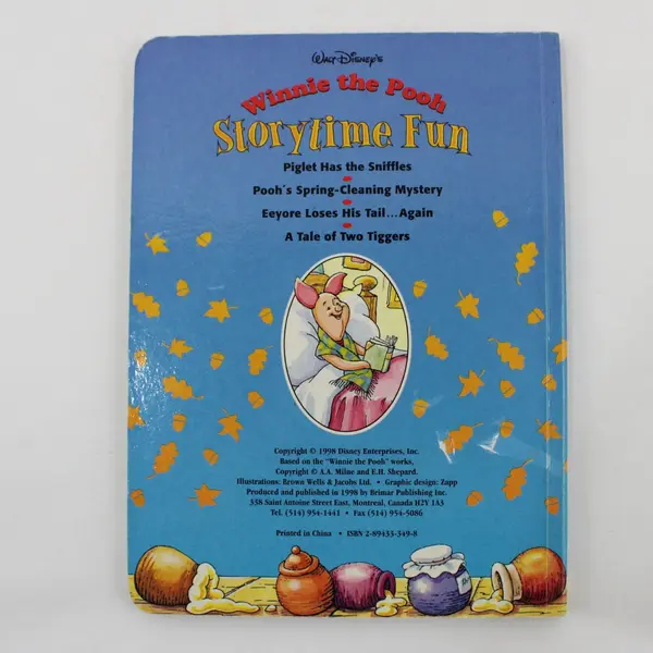 Walt Disney's Winnie the Pooh Piglet Has the Sniffles Children's Board Book 1998
