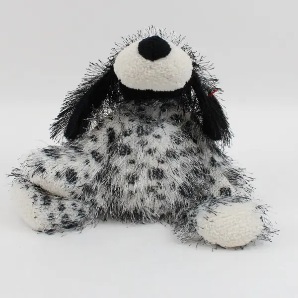 TY The Punkies Collection Polka-Dot 2002 Black/White Dog With Tag Plush Toy