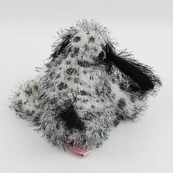 TY The Punkies Collection Polka-Dot 2002 Black/White Dog With Tag Plush Toy