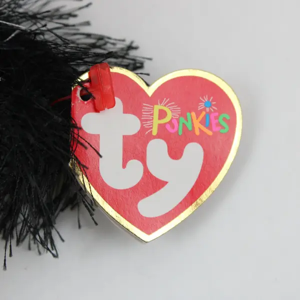 TY The Punkies Collection Polka-Dot 2002 Black/White Dog With Tag Plush Toy