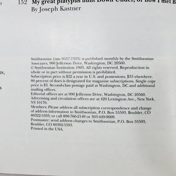 VTG Smithsonian Magazine September 1993 Issue Featuring Consumer Reports Good