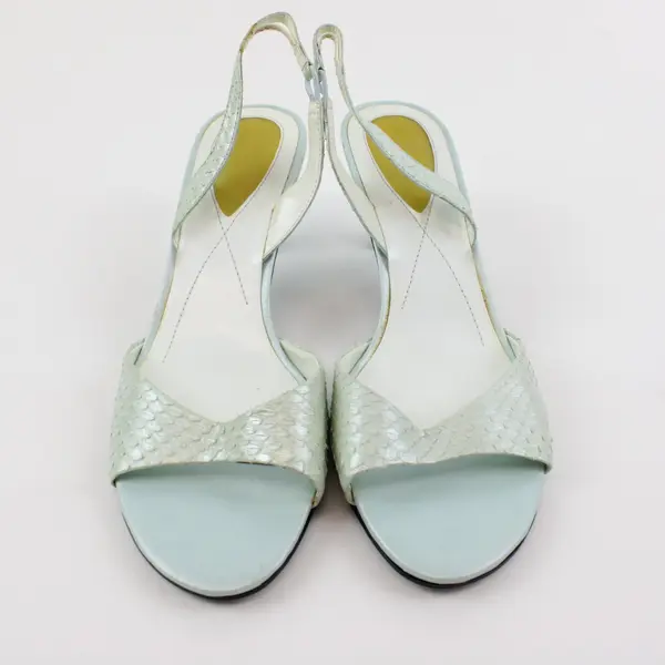 Liz Claiborne Flex Women's Silver Slingback Heeled Sandals Size 9.5