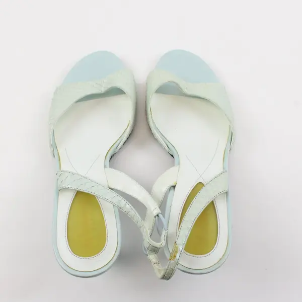 Liz Claiborne Flex Women's Silver Slingback Heeled Sandals Size 9.5