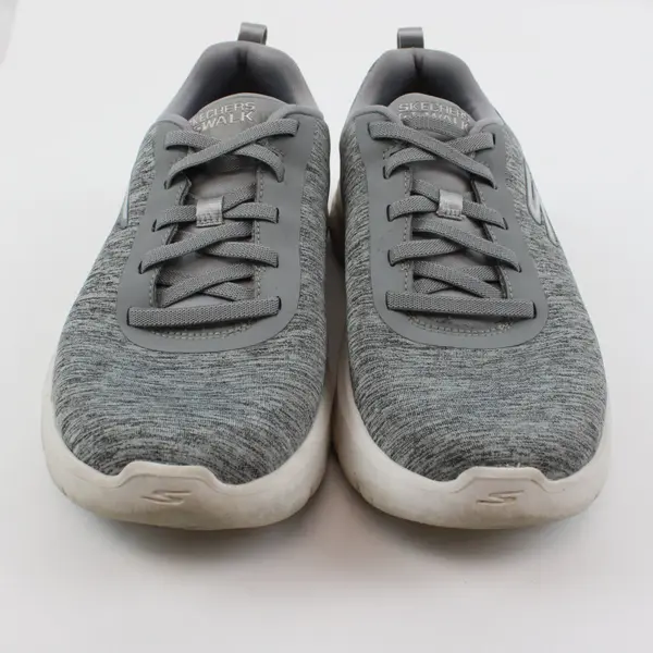 Skechers Women's GO WALK Flex Dazzling Smile Gray Lace-Up Walking Shoes Sz 7