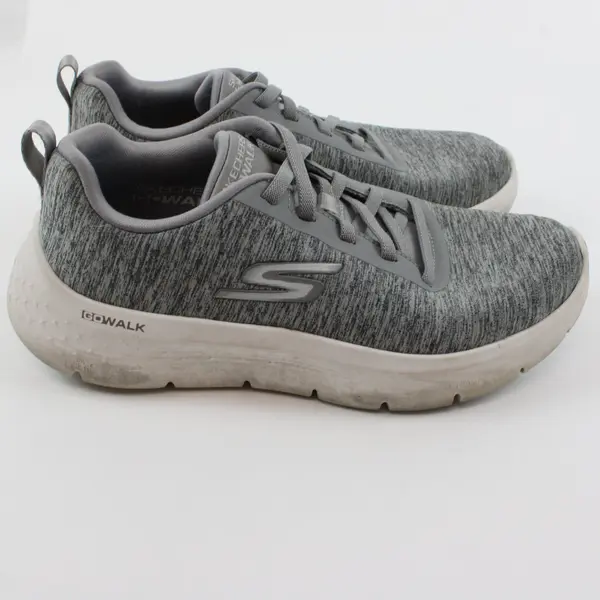 Skechers Women's GO WALK Flex Dazzling Smile Gray Lace-Up Walking Shoes Sz 7