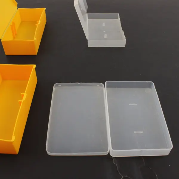 Lot of 6 Assorted Plastic Microscope Slide Storage Boxes Used Lab Storage