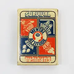 Mental Attitude Survival Playing Cards Deck Fire Water Shelter Food Themes