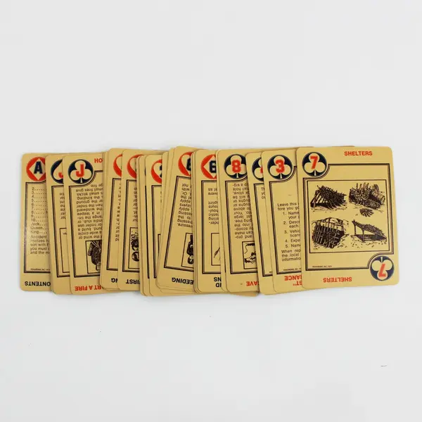 Mental Attitude Survival Playing Cards Deck Fire Water Shelter Food Themes