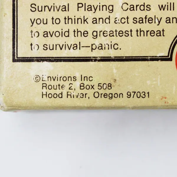 Mental Attitude Survival Playing Cards Deck Fire Water Shelter Food Themes