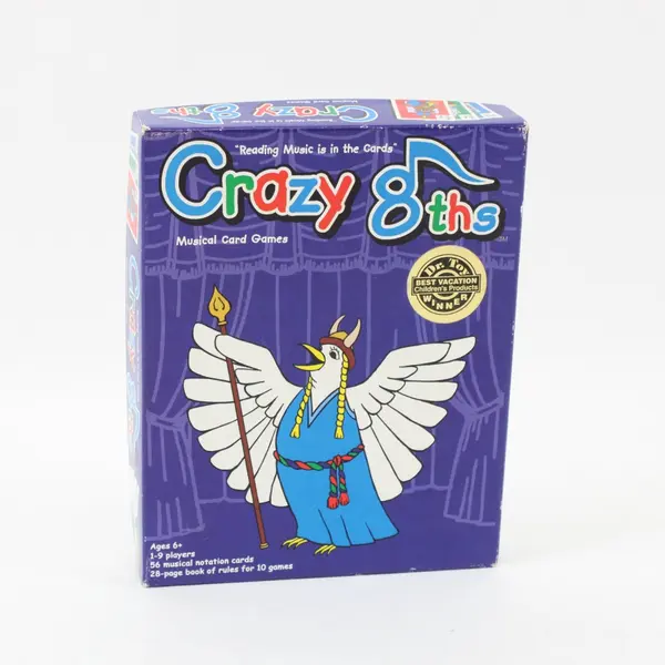 Crazy 8ths Musical Card Game TKDesigns Ages 6+ 1-9 Players