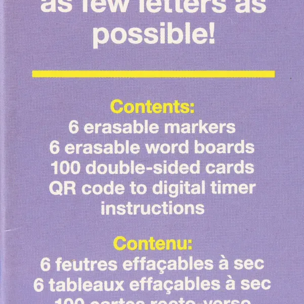 Spin Master Less Is More Party Board Game Word Letter Card Game 3-6 Players