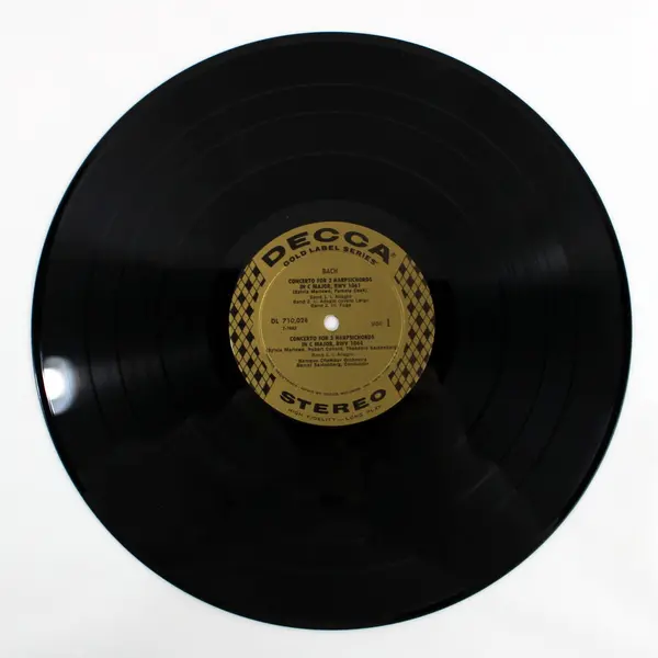 Sylvia Marlowe Decca Gold Label Bach 2/3/4 Harpsichords 12in LP DL 710028