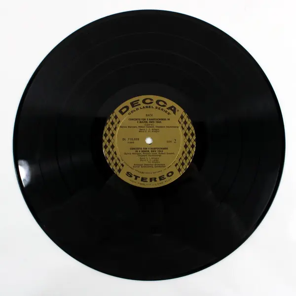 Sylvia Marlowe Decca Gold Label Bach 2/3/4 Harpsichords 12in LP DL 710028