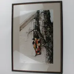 Steve Juda Framed Mixed Media Print Colorful Patchwork Quilt House