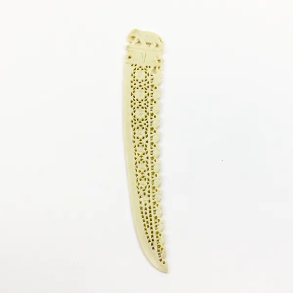 Vintage Carved Celluloid Elephant Letter Opener 7"