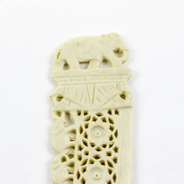 Vintage Carved Celluloid Elephant Letter Opener 7"