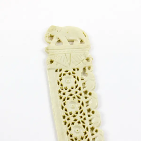 Vintage Carved Celluloid Elephant Letter Opener 7"