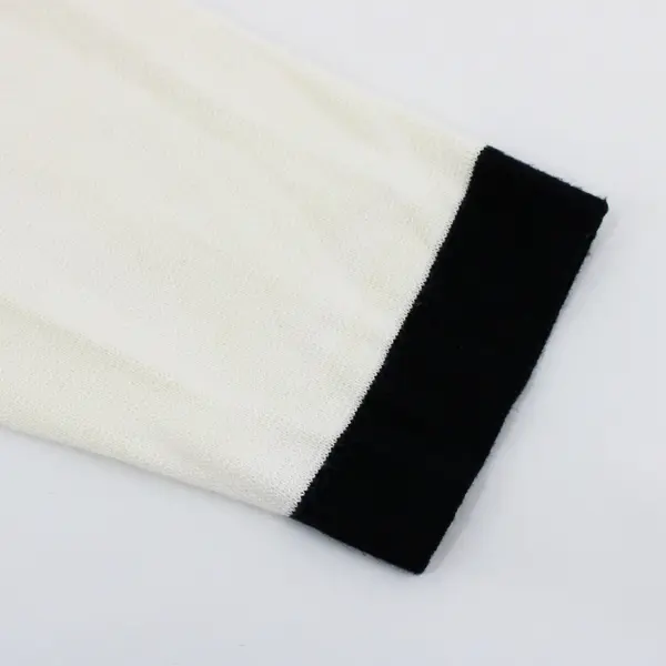 Liz Claiborne Women's XL Black White Open Front Cardigan Sweater