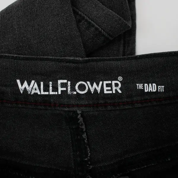 Wallflower The Dad Fit Jeans Juniors Size 7 Charcoal Gray