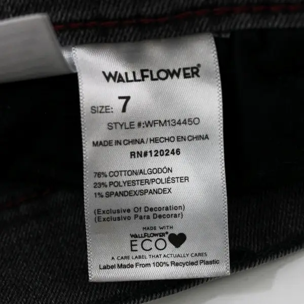 Wallflower The Dad Fit Jeans Juniors Size 7 Charcoal Gray