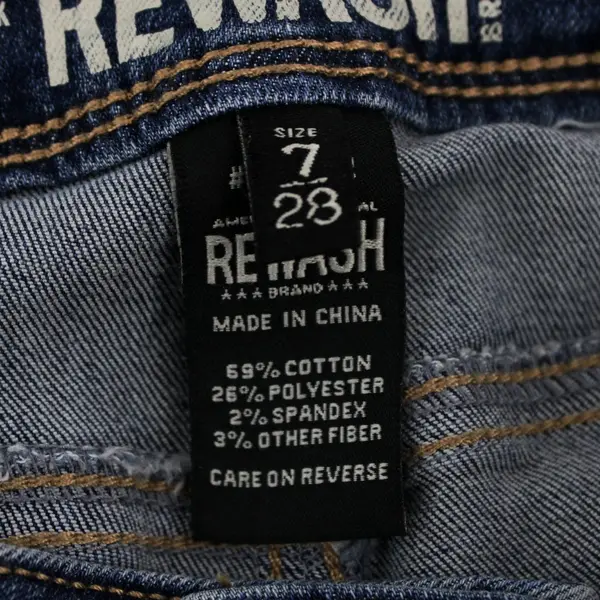 Rewash Juniors Size 7 Medium Wash Rough Hem Flare Jeans