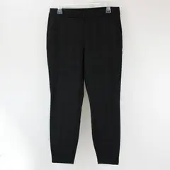 Nanette Lepore Women's Medium Black Plaid Pull-On Tapered Trousers