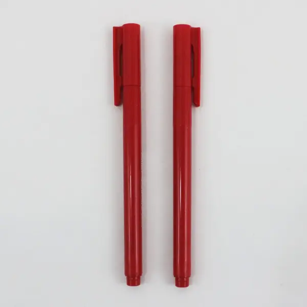 Vintage Pentel MF50 Permanent Super Fine Point Markers Red Pair of 2
