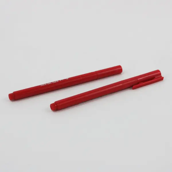 Vintage Pentel MF50 Permanent Super Fine Point Markers Red Pair of 2
