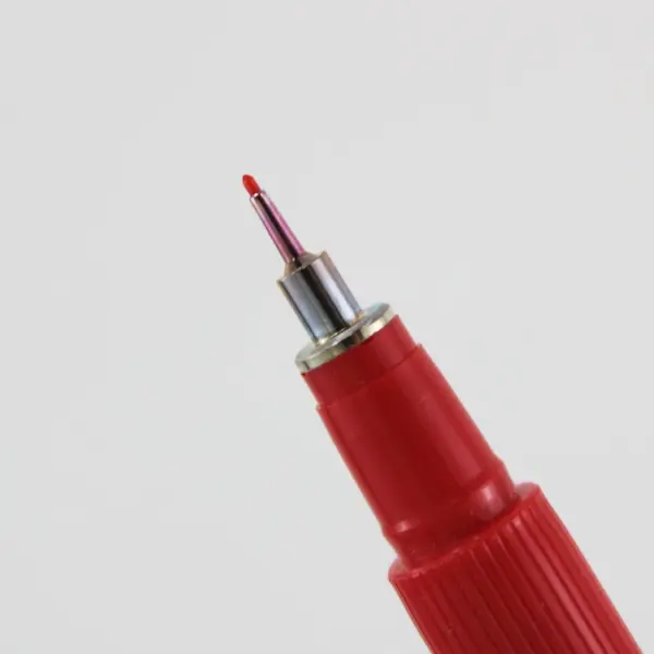 Vintage Pentel MF50 Permanent Super Fine Point Markers Red Pair of 2