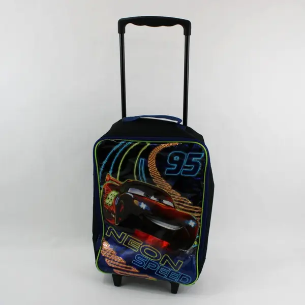 Disney Pixar Cars Lightning McQueen Neon Speed Rolling Backpack Used