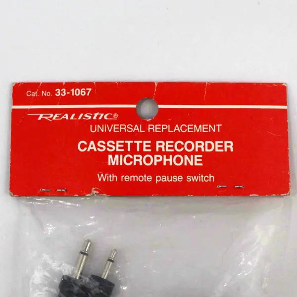Realistic Radio Shack 33-1067 Universal Cassette Recorder Microphone