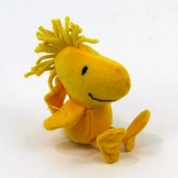 Wendy's Peanuts Woodstock Plush Toy Yellow Kids Meal Stuffed Animal 4"