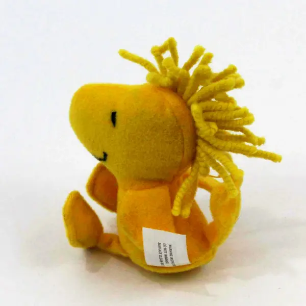 Wendy's Peanuts Woodstock Plush Toy Yellow Kids Meal Stuffed Animal 4"