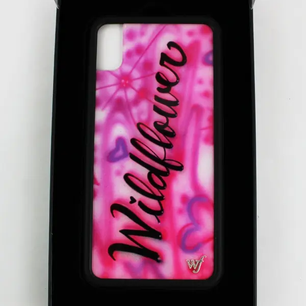 Wildflower Limited Edition Pink Spray Paint iPhone XS Max Case